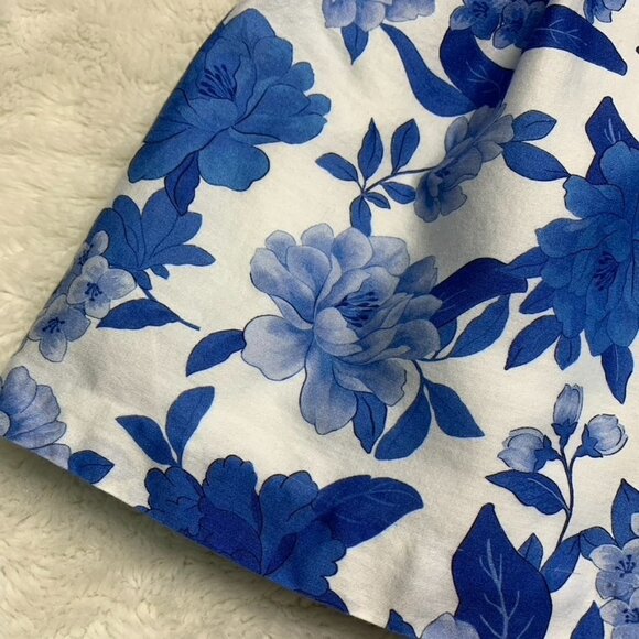 Mayoral Little Girl Blue White Puff Floral Skirt Size 8 Years - Picture 4 of 9